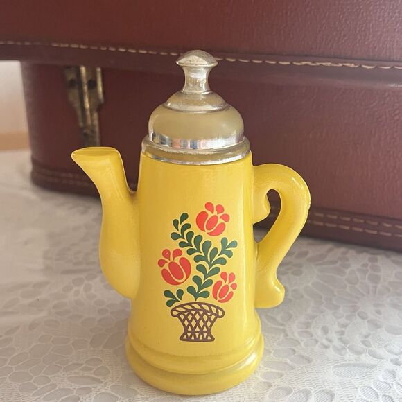 Avon Vtg 70s Koffee Klatch Yellow Field Flowers Foaming Bath Oil Full Bottle 5oz - Picture 2 of 14